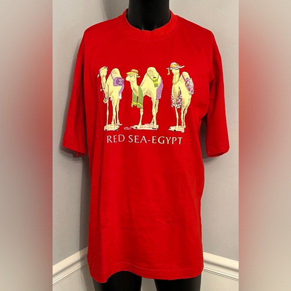 Tops - NWOT Red Sea Egypt Camel Tee Shirt Size XL Red
